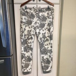 Free People Gray Rose Skinny Cropped Jeans